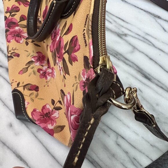 Dooney and Bourke Cabbage Rose Satchel Handbag with Shoulder strap - Picture 10 of 11